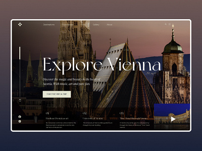 Explore Vienna virtual trip banner design