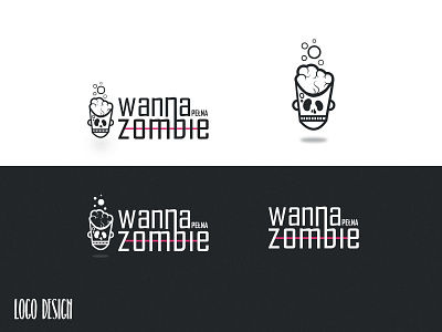 Zombie logo design affinitydesigner branding logo typography vector zombie