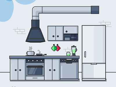 Vector kitchen affinitydesigner design illustration vector vector art