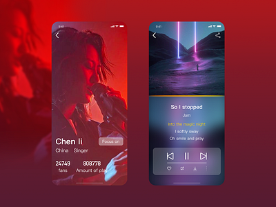 Song play page ui 用户界面