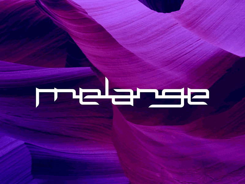 Melange logo design branding dj logo logo music psytrance typography