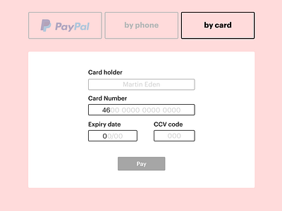 DailyUI, day 2 / Credit card checkout card checkout daily day2 dailyui education ui