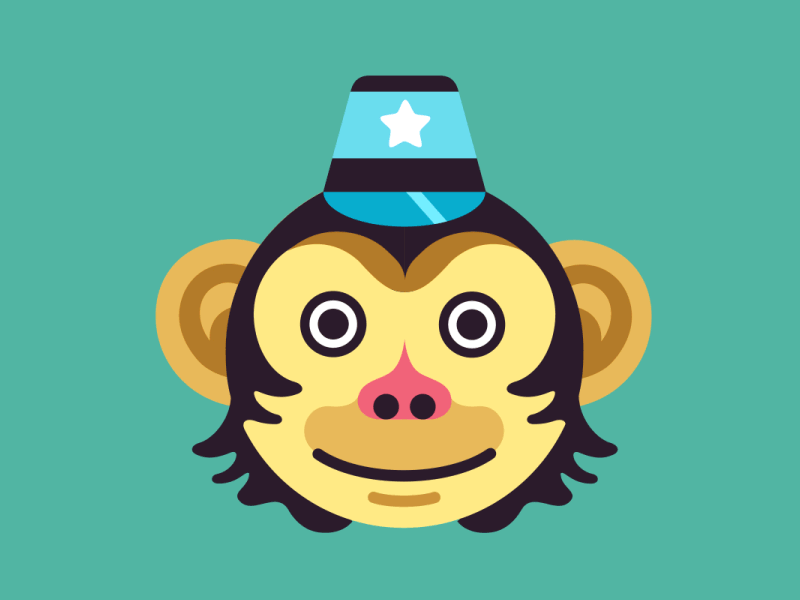 Bipoles animation bipolar character monkey policeman rotation