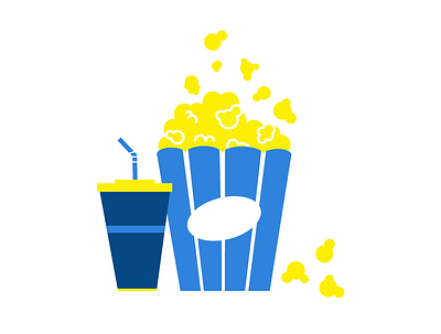 popcorn cinema cola drink illustration popcorn vector