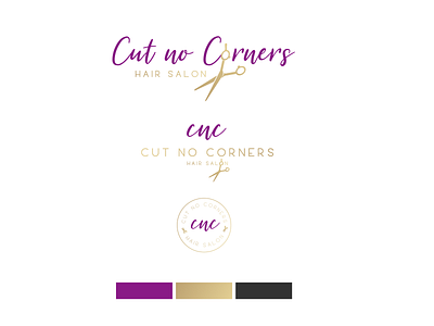 Cut Not Corners Hair Salon - branding branding design salon