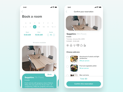 Conference room booking app design app ui mobile mobile ui modern ui ux