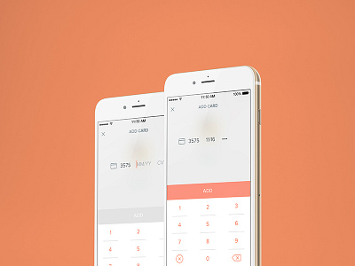 Allset Payment Info card clean food input ios mobile payment pre order simple ui user interface