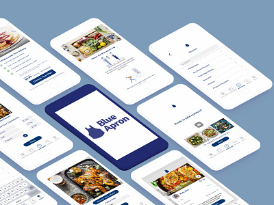 Blue Apron app blue brand branding clean desiginspiration design flat identity ios minimal mobile ui uidesign user experience ux ux design ux designer vector web