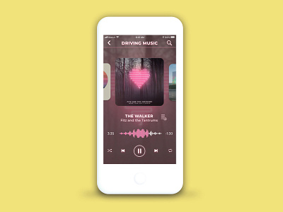 Design Challenge: Music Player app brand clean design flat icon illustrator ios logo minimal mobile type typography ui uidesign user experience ux ux design ux designer vector