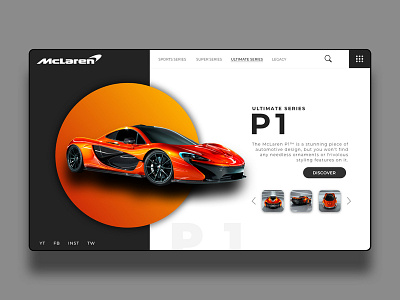 McLaren P1 UI brand clean desiginspiration design flat identity ios lettering minimal type typography ui uidesign user experience ux ux design ux designer vector web website