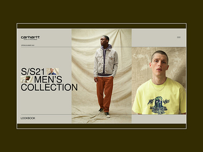 CARHARTT WIP—Lookbook carthartt fashion landing page homepage design lookbook lookbook design