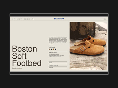 BIRKENSTOCK — Product fashion landing page product detail product detail page product site