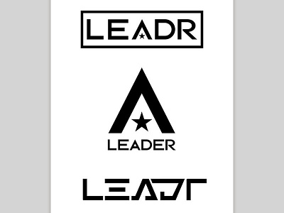 LEADR design logo typography