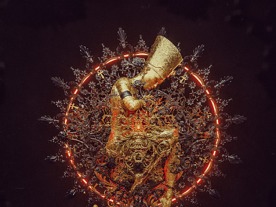 The Captive Queen 3d adobe behance c4d digitalart egypt gold hotamr illustration photomanipulation photoshop