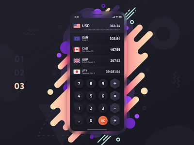Currency Converter Animation | Flipcoin 2019 ae after affects animation app app animation calculate currency converter dark design app fin tech interface ios iphonex keyboard list view mobile ui