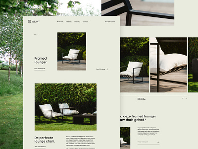 Product Page Stay chair design furniture garden lounge outdoor relax ui ux