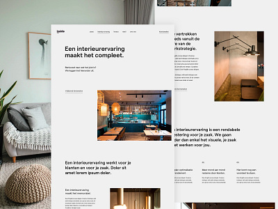 inside experience page agency design interior landing minimal page service services studio ui ux