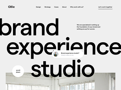 Creative studio homepage by Gil on Dribbble