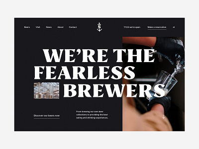 Stadshaven brewery hero bar beer big type brewery design drinks hero restaurant section typography ui ux video