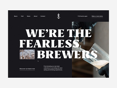 Stadshaven brewery intro animation beer brewery design drink drinks home interaction intro landing page pageload typography ui ux