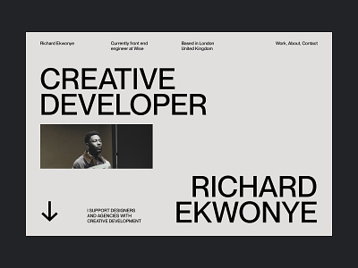 Developer portfolio 1 creative design developer landing page personal portfolio site typography ui ux web