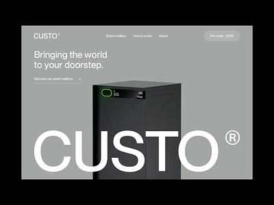 Custo pageload animation design ecommerce interaction mailbox pageload smart technology ui ux