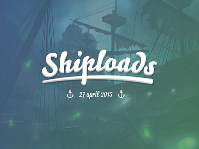 Shiploads boat logo party script visual
