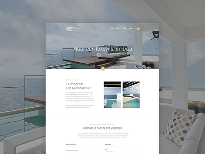 Ibiza Villa Rental Page exclusive ibiza rental ui villa webdesign