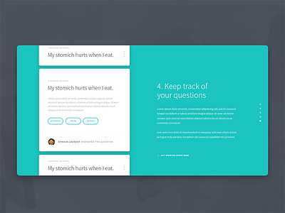 Keep Track Of Your Questions medical questions ui visual web webdesign