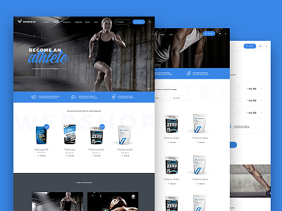 Workout design ecommerce nutrition sport sports ui webdesign webshop workout