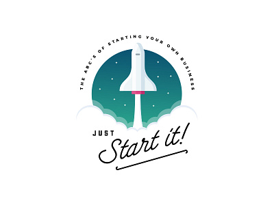 To the stars and beyond branding illustration logo platform rocket start ups