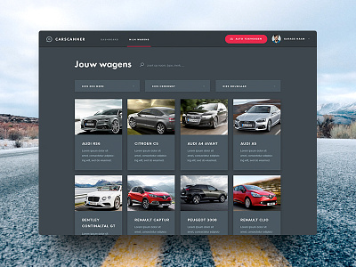 Manage Your Cars car cars design manage platform ui ux