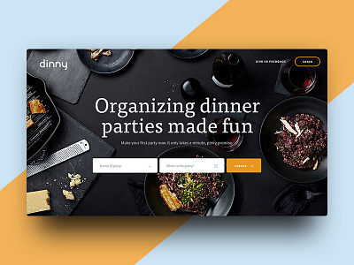 Dinner party tool design food make party organize sign up ui ux