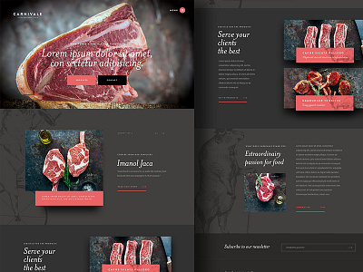 Landingpage landingpage meat ui webdesign