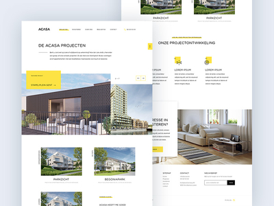 Projects Overview homepage housing landingpage real estate ui website yellow