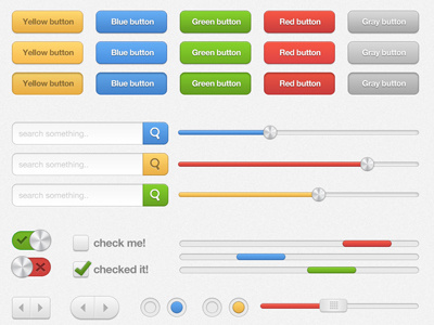 Colerful ui elements (free psd)
