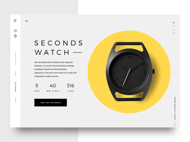 Scroll Animation animation circle detail product scroll ui ux watch