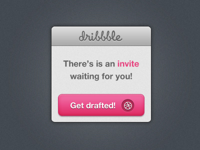 Invites 2 invitations button dribbble invite giveaway gray pink