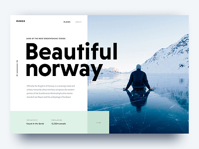 Beautiful Norway card nature norway typography ui web