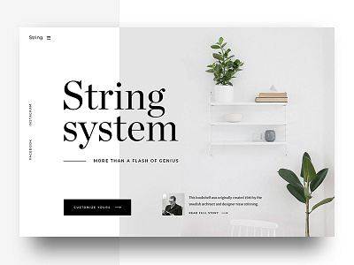 String System design furniture product serif shelf string ui ux