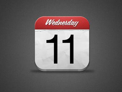 my very first iphone icon app calander design icon ios iphone leather paper red texture wednesday