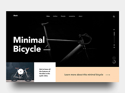 Bicycle bicycle bike design layout ui video webdesign