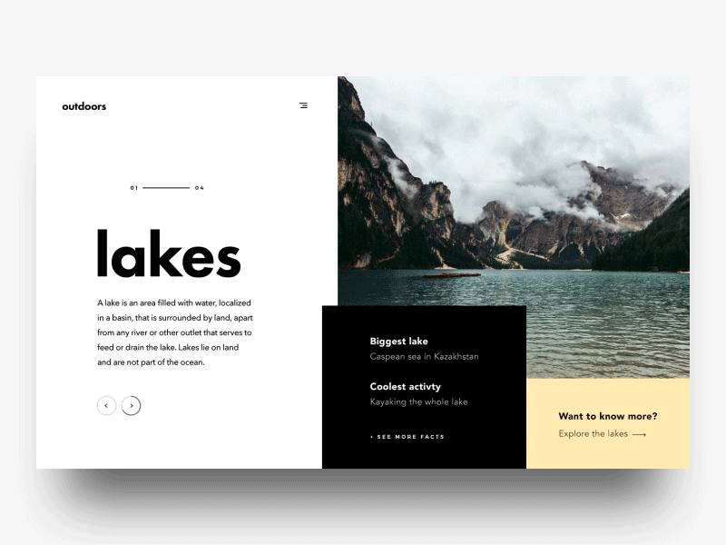 Video Reveal after effects animation lakes nature principle reveal ui ux video