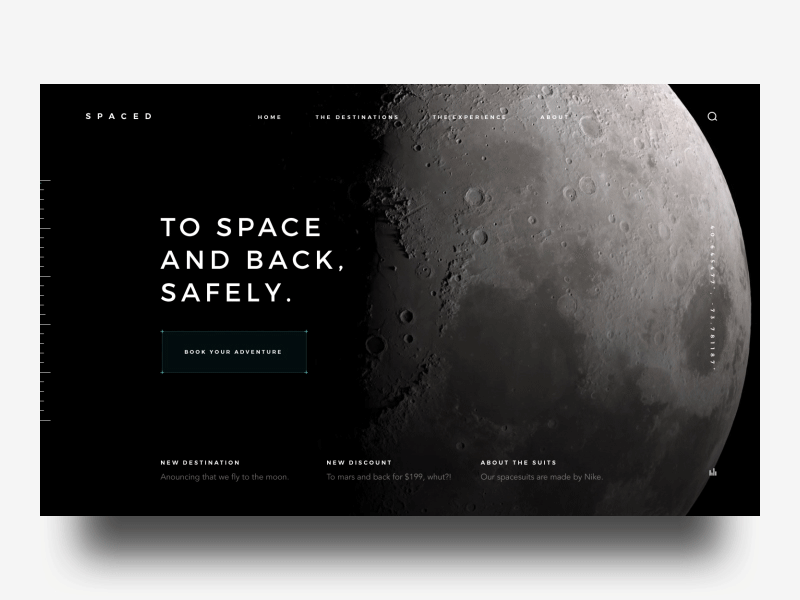 SPACED Pageload animation bg moon pageload space spaced spacedchallenge travel ui ux video