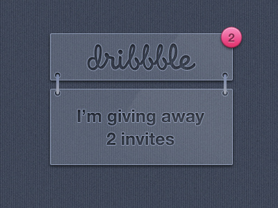 Dribbble Invites Giveaway 2 invitations alert dribbble invite giveaway glossy pink