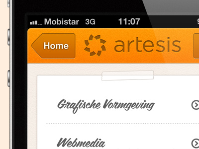 School App Interface app design iphone list noise orange tape ui ux