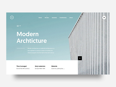 Modern Architecture architecture design homepage interaction landing ui ux