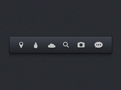Very First Icon Attempt camera cloud design drop icons map marker messages search ui ux