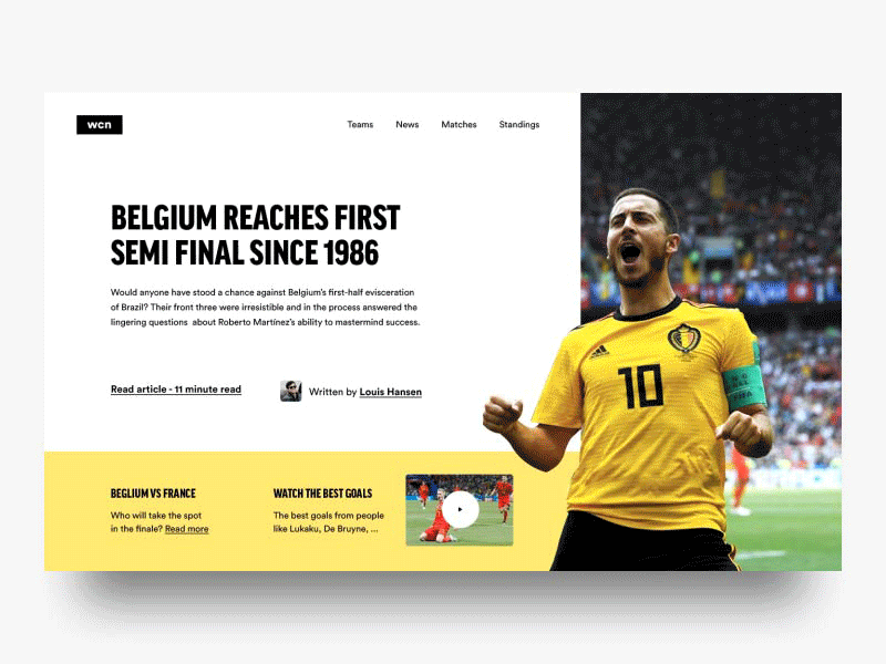 Go Belgium! animation belgiul belgium onboarding pageload soccer ui ux web worldcup