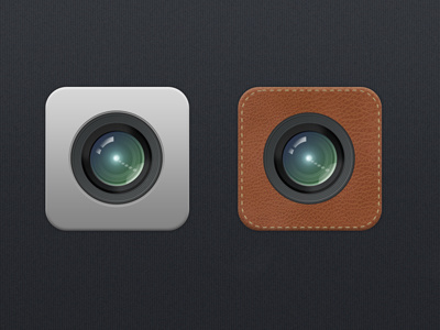 Camera Icons app camera icon iphone leather lens stiches